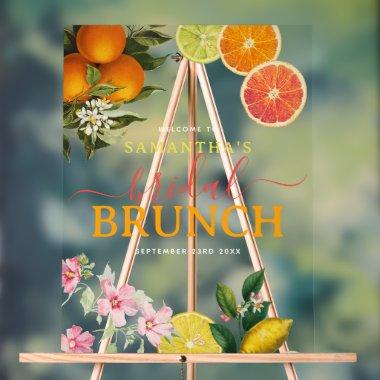 Watercolor Citrus Bridal Brunch  Acrylic Sign