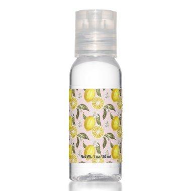 Watercolor Citrus Summer Lemon Pattern Hand Sanitizer