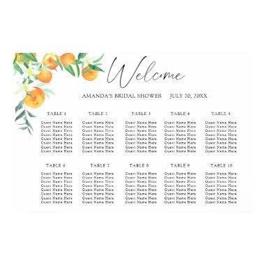 Watercolor CITRUS wedding seating chart