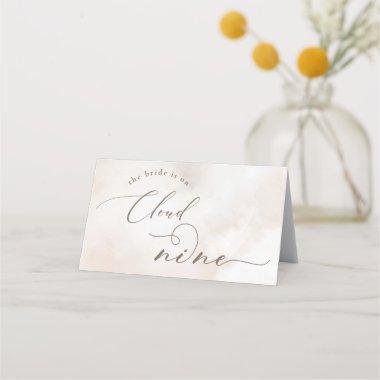 Watercolor Cloud Nine Blank Food Label or Place