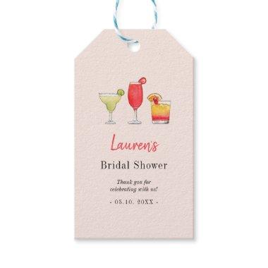 Watercolor cocktail  Thank you Favor Gift Tags