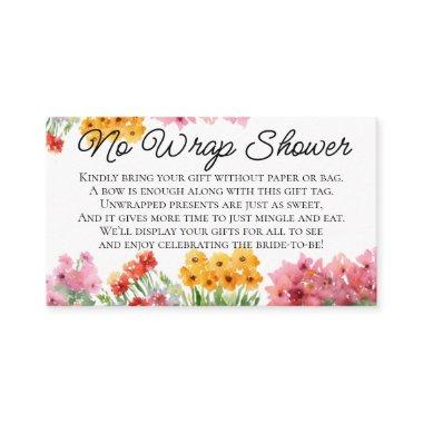 Watercolor Colorful Flowers No Gift Wrap Shower Enclosure