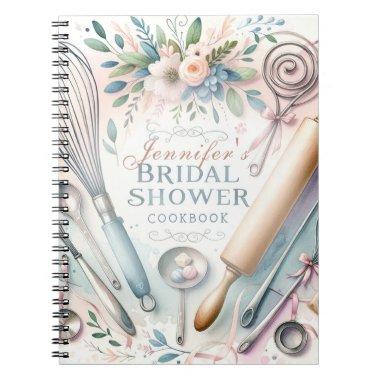 Watercolor Cooking Utensils Bridal Shower Custom Notebook