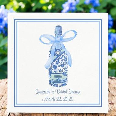 Watercolor Coquette Champagne Bottle  Napkins