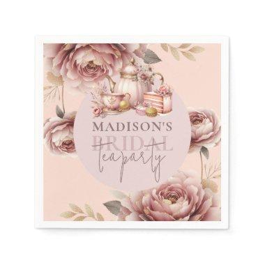 Watercolor Custom Bridal Tea Shower Napkins