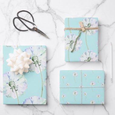 Watercolor Dandelion Wrapping Paper Sheets
