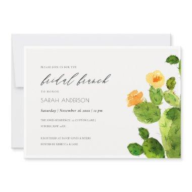 WATERCOLOR DESERT CACTUS FLORAL BRIDAL BRUNCH Invitations