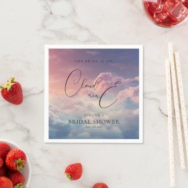 Watercolor Dreamy Sunset Cloud 9 Bridal Shower Napkins