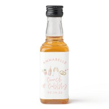 Watercolor drinks brunch and bubbly  liquor bottle label