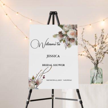 Watercolor Dustypink winter welcome  Foam Board