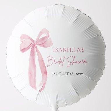Watercolor Elegant Blush Pink Bow  Balloon