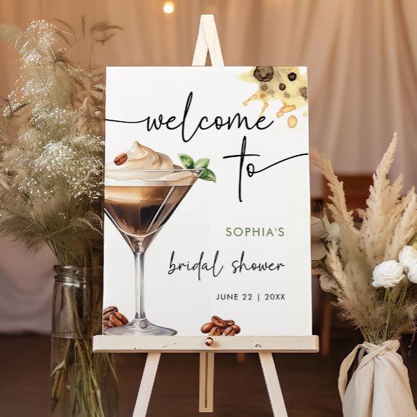 Watercolor Espresso Martini  Welcome Foam Board