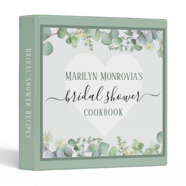 Watercolor Eucalyptus  Custom 3 Ring Binder