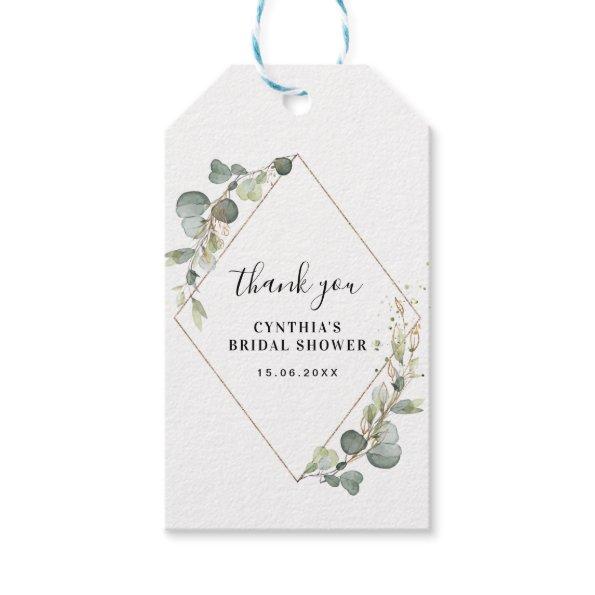 watercolor eucalyptus bridal shower gift tags