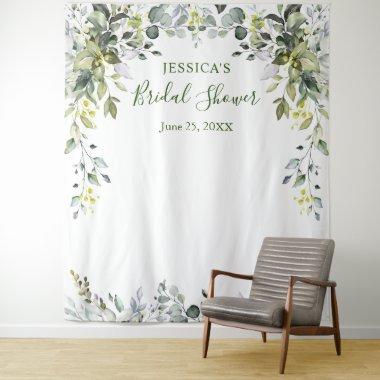 Watercolor Eucalyptus Bridal Shower Photo Backdrop