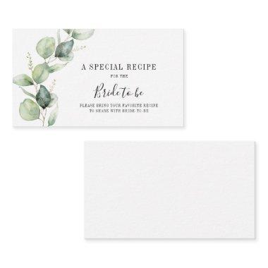 Watercolor Eucalyptus  Recipe Enclosure