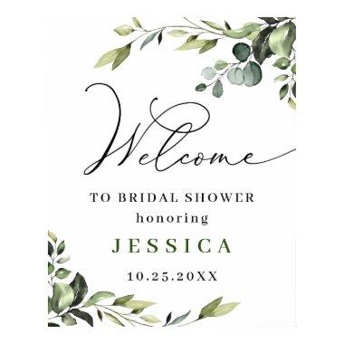 Watercolor Eucalyptus  Welcome Sign