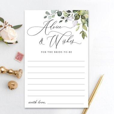 Watercolor Eucalyptus Greenery Advice Card