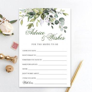 Watercolor Eucalyptus Greenery Advice Card