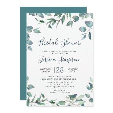 Watercolor Eucalyptus Greenery Bridal Brunch