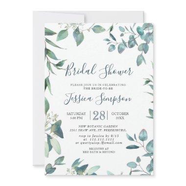 Watercolor Eucalyptus Greenery Bridal Brunch