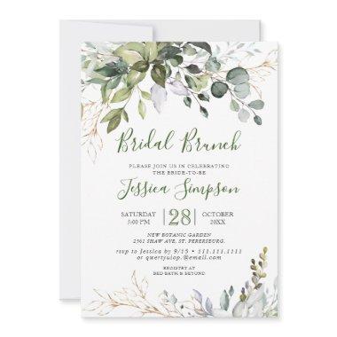 Watercolor Eucalyptus Greenery Bridal Brunch