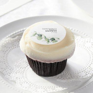 Watercolor Eucalyptus Greenery  Edible Frosting Rounds