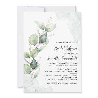Watercolor Eucalyptus Greenery