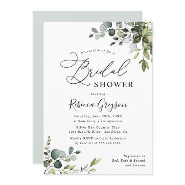 Watercolor Eucalyptus Greenery