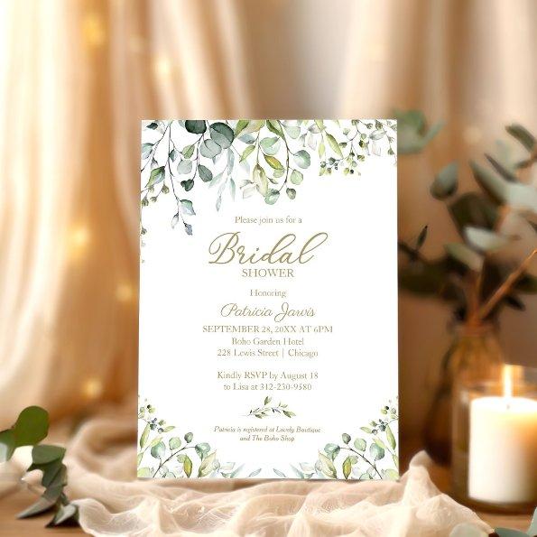 Watercolor Eucalyptus Greenery