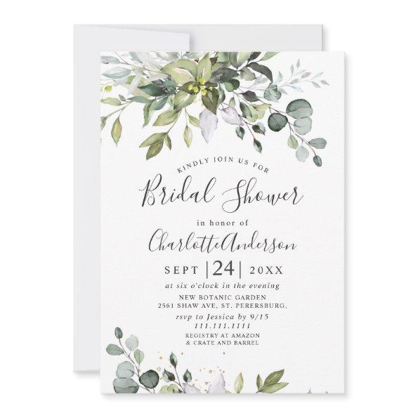 Watercolor Eucalyptus Greenery