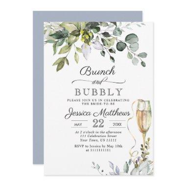 Watercolor Eucalyptus Greenery Brunch & Bubbly