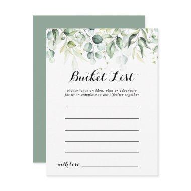 Watercolor Eucalyptus Greenery Bucket List Invitations