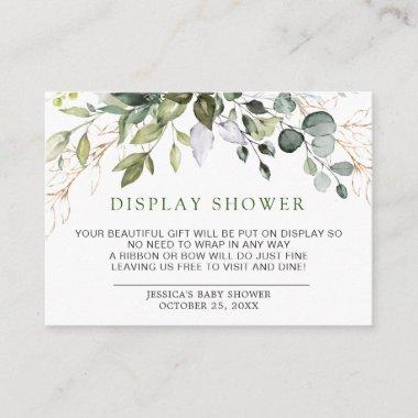 Watercolor Eucalyptus Greenery Display Shower Invitations
