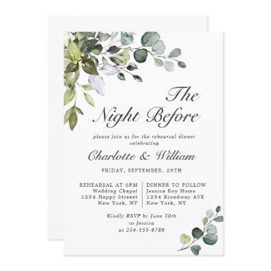 Watercolor Eucalyptus Greenery Rehearsal Dinner