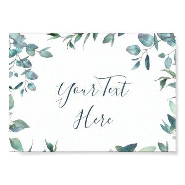 Watercolor Eucalyptus Greenery Sign Poster