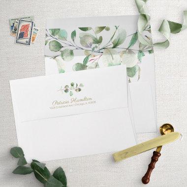 Watercolor Eucalyptus Greenery Simple Beautiful  Envelope