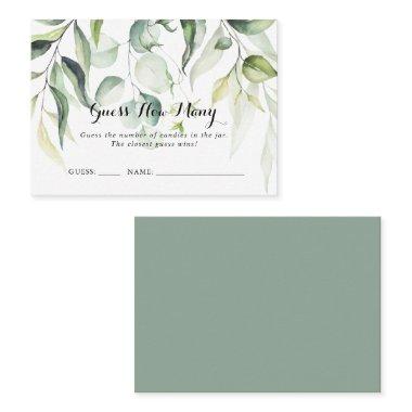 Watercolor Eucalyptus Guess How Many Game
