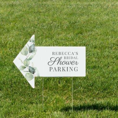 Watercolor Eucalyptus Script  Parking Sign