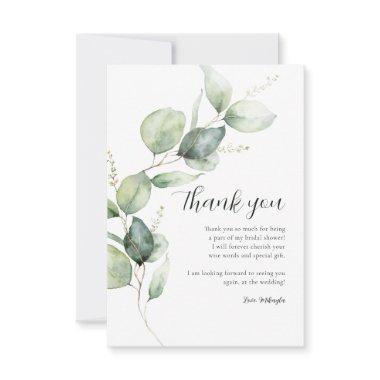 Watercolor Eucalyptus Script  Thank You