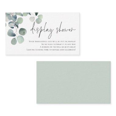 Watercolor Eucalyptus Script Display  Enclosure