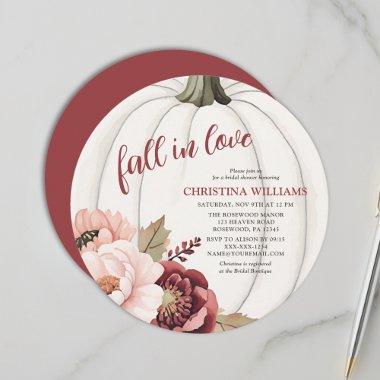 Watercolor Fall in Love Pumpkin