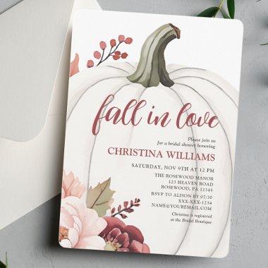 Watercolor Fall in Love Pumpkin