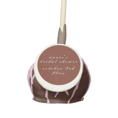 Watercolor Fall Pine Tree Wedding  Cake Pops