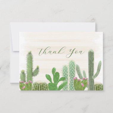 Watercolor Fiesta Cactus Plants Thank You