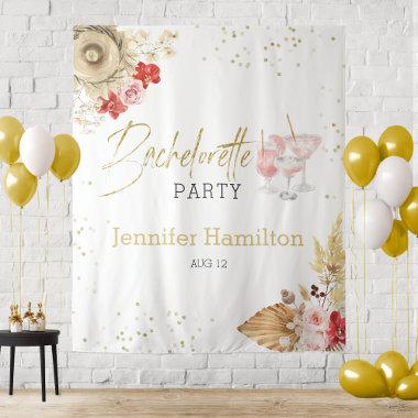 Watercolor Floral Bachelorette Party Backdrop