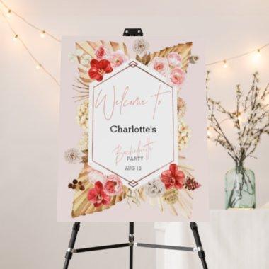 Watercolor Floral Bachelorette Party Welcome Sing Foam Board