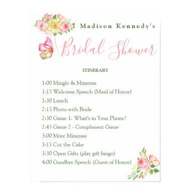 Watercolor Floral  Itinerary 🌸 Plan Poster