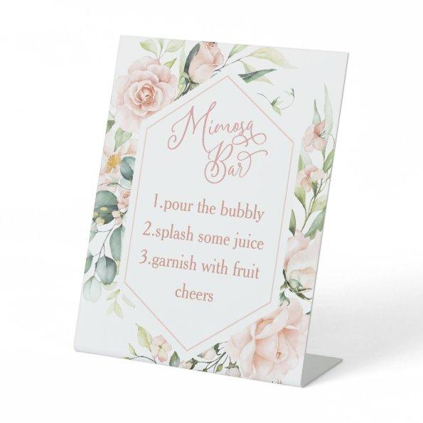 Watercolor Floral  mimosa bar sign