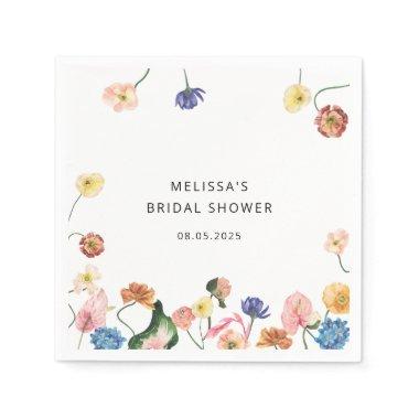 Watercolor Floral  Napkins